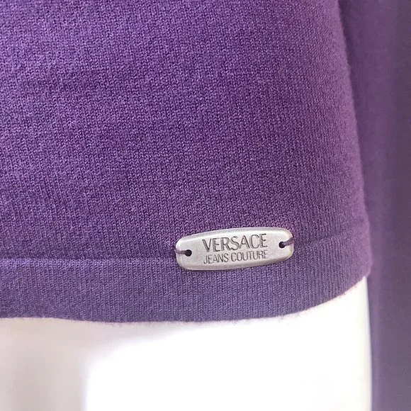 Auc Versace Chained Cold shoulder knit top/sweater